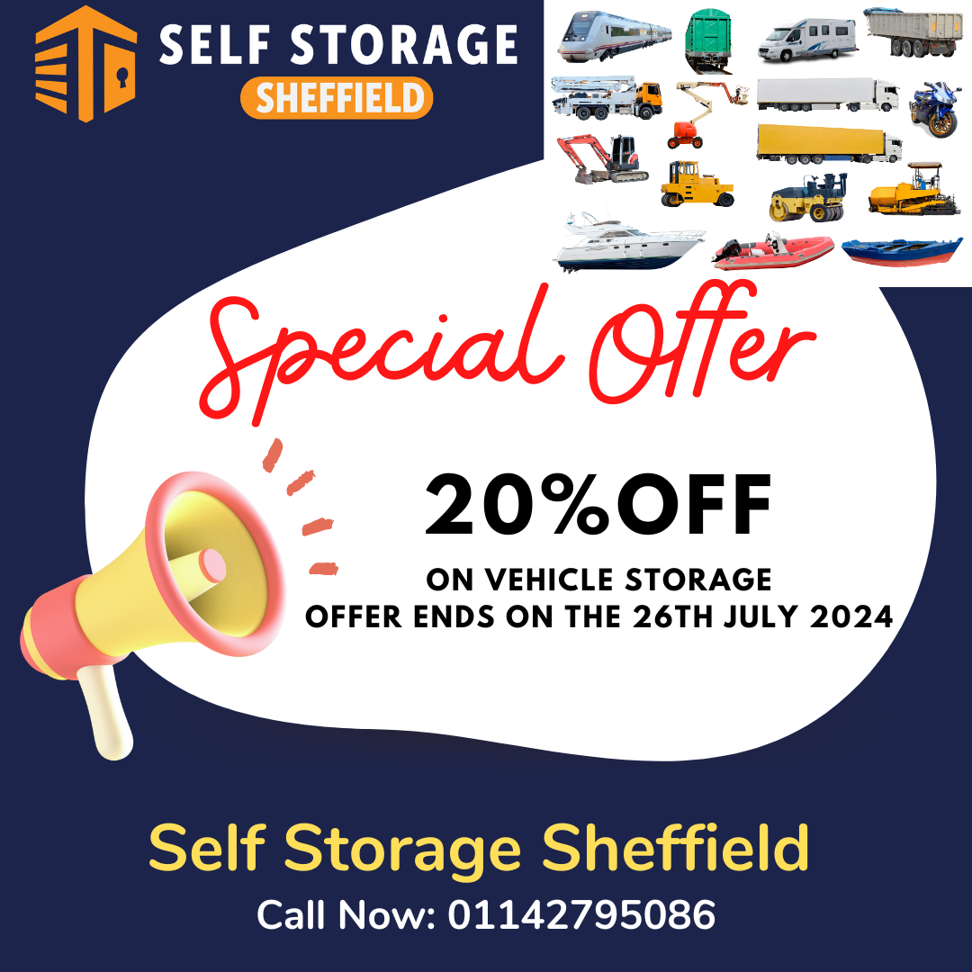 vehicle storage at self storage sheffield_ discount in july